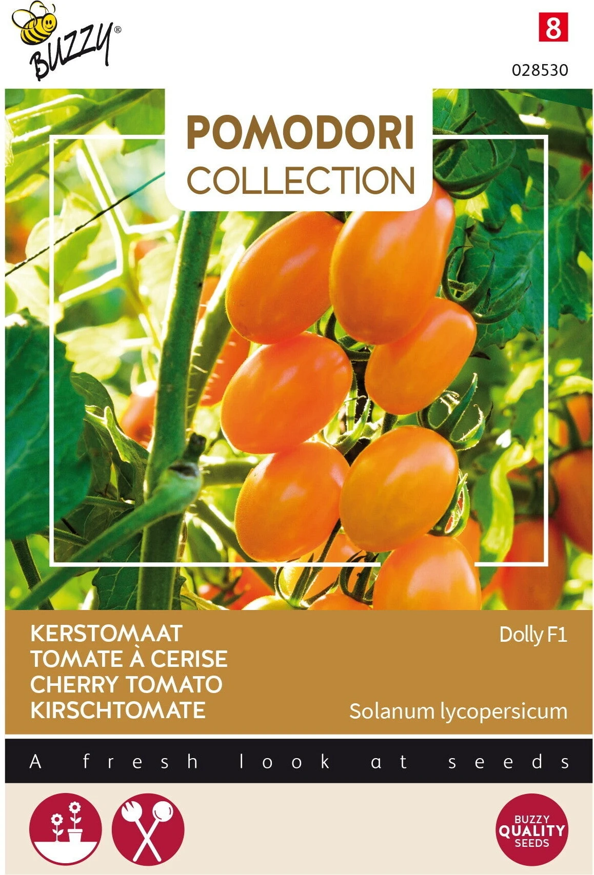 Buzzy® Pomodori Groentezaad Kerstomaat (Lycopersicon Esculentum 'Dolly' F1) 1 Buzzy® Pomodori Groentezaad Kerstomaat (Lycopersicon Esculentum 'Dolly' F1)