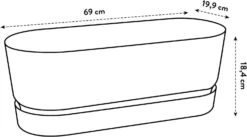 Elho Plantenbak Greenville Bruin 69 X 20 X 18 Cm 7 Elho Plantenbak Greenville Bruin 69 X 20 X 18 Cm -Mooi Moestuin 8711904357795 4