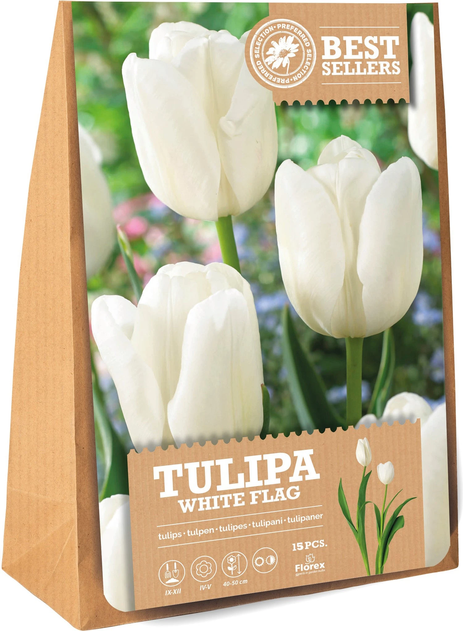 Florex Bloembollen Tulp (Tulipa 'White Flag') 15 Stuks 1 Florex Bloembollen Tulp (Tulipa 'White Flag') 15 Stuks