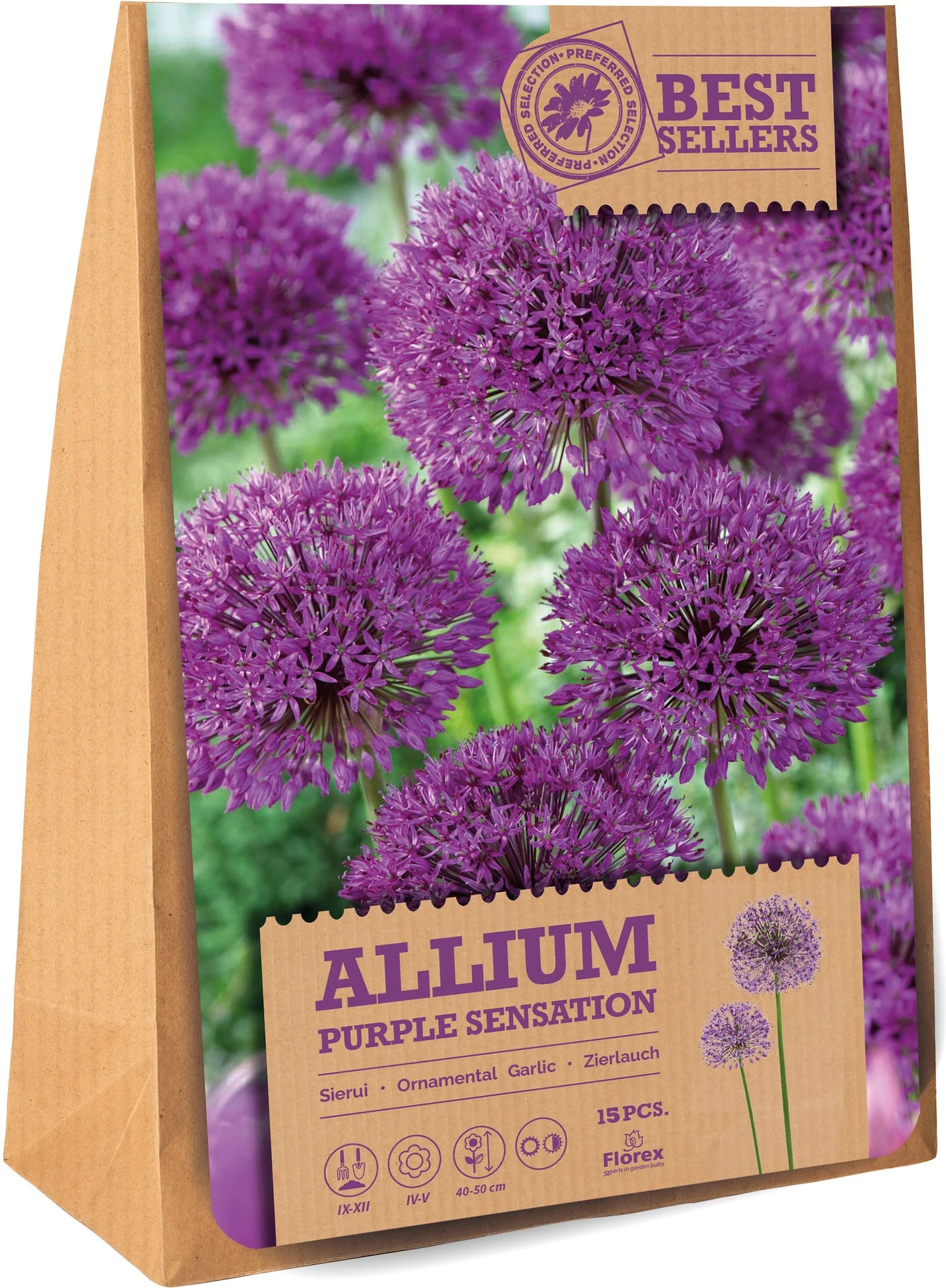 Florex Bloembollen Sierui (Allium 'Purple Sensation') 15 Stuks 1 Florex Bloembollen Sierui (Allium 'Purple Sensation') 15 Stuks