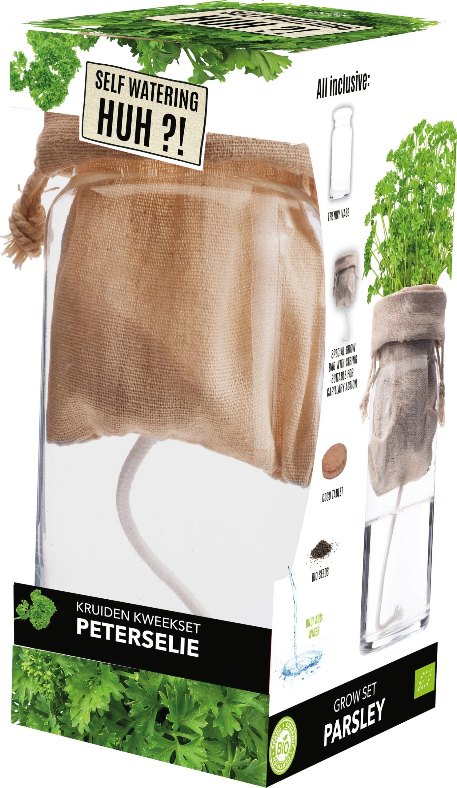 Florex Biologische Kruidenset Peterselie (Petroselinum Crispum) Zelf Bewaterend 1 Florex Biologische Kruidenset Peterselie (Petroselinum Crispum) Zelf Bewaterend