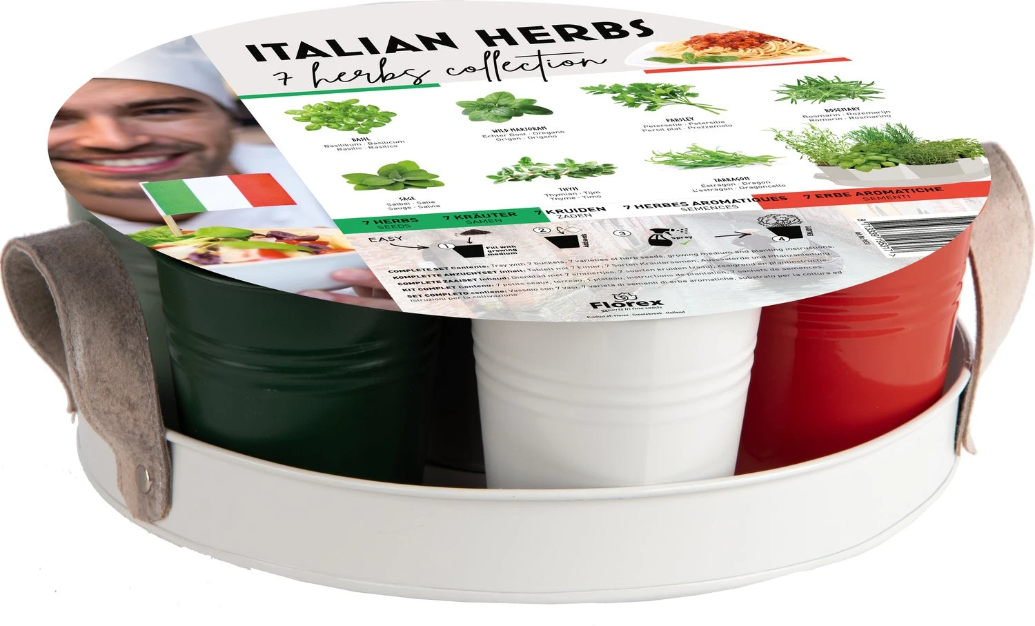 Florex Kruidenzaad Dienblad Met 7 Italiaanse Kruiden 30 X 30 X 10 Cm 1 Florex Kruidenzaad Dienblad Met 7 Italiaanse Kruiden 30 X 30 X 10 Cm