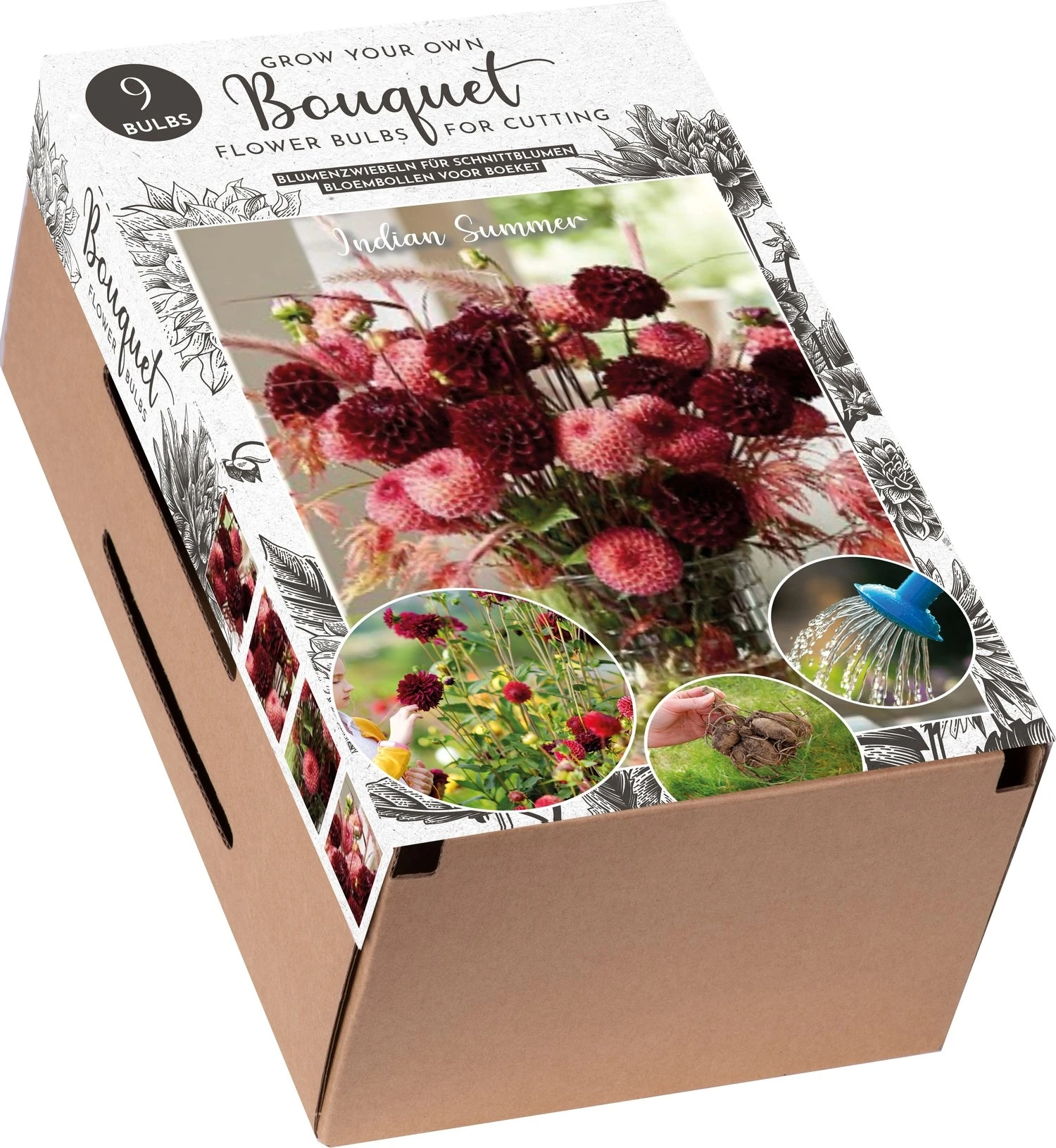 Florex Kraftdoos Bouquet Indian Summer 9 Stuks 1 Florex Kraftdoos Bouquet Indian Summer 9 Stuks