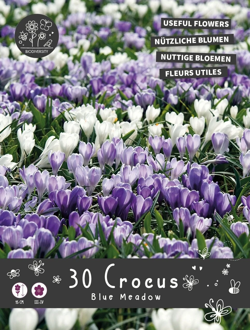 Florex Bloembollen Nuttige Bloemen Krokus (Crocus 'Blue Meadow') Mix 10,5 X 17,5 X 22 Cm 1 Florex Bloembollen Nuttige Bloemen Krokus (Crocus 'Blue Meadow') Mix 10,5 X 17,5 X 22 Cm