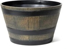 Mega Collections Plantenbak Barrel Bruin D 44,5 H 25,5 Cm