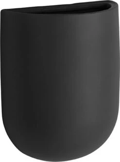 PT Living Muur Bloempot Ovaal Zwart 7 X 14,8 X 19 Cm
