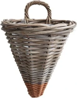 Van Der Leeden Muur Bloempot Marie Naturel / Oranje 30 X 26 X 37 Cm