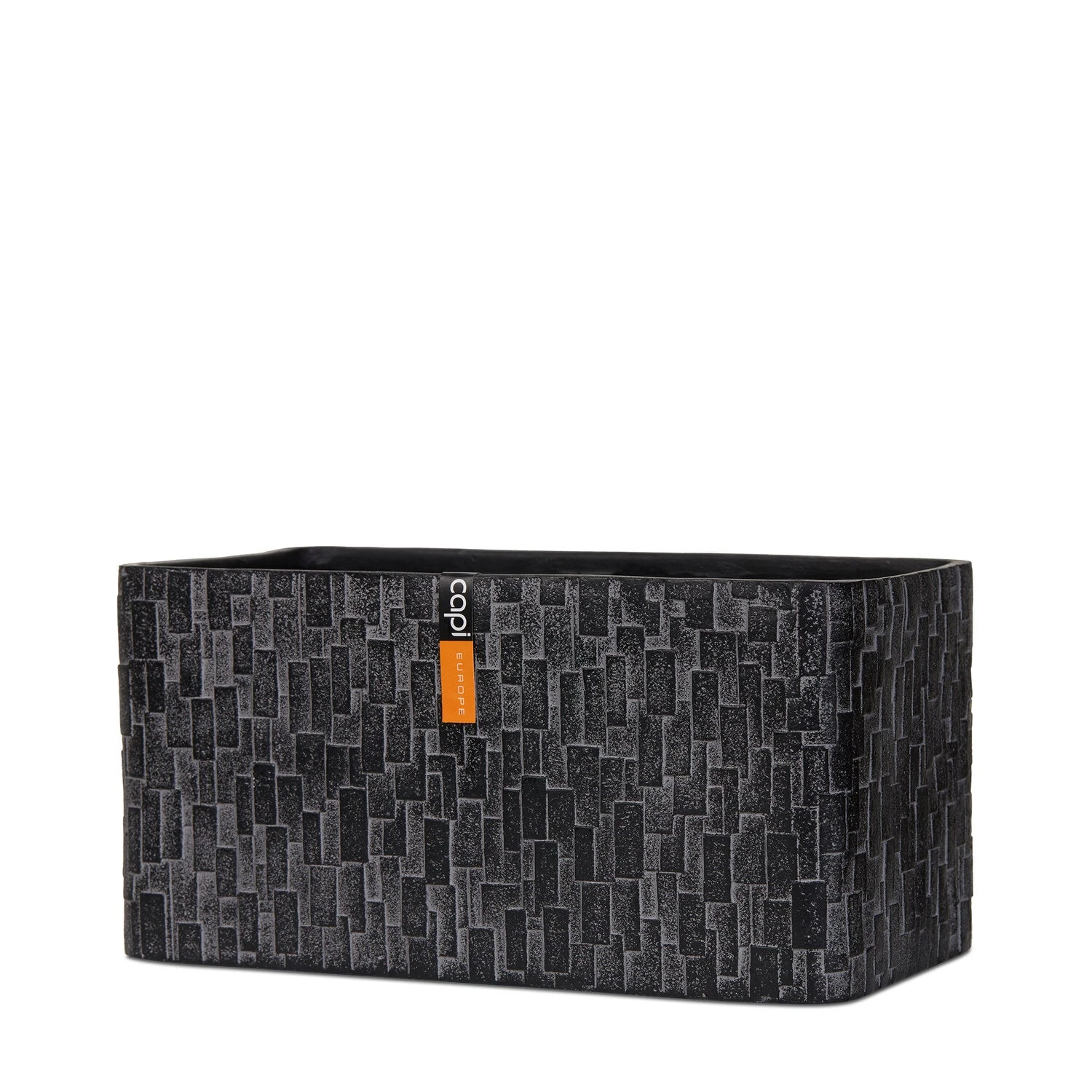 Capi Nature Bloembak Stone 23 X 12 X 11 Cm Zwart 1 Capi Nature Bloembak Stone 23 X 12 X 11 Cm Zwart