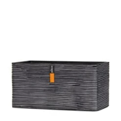 Capi Nature Bloembak Rib 26 X 14 X 13 Cm Zwart