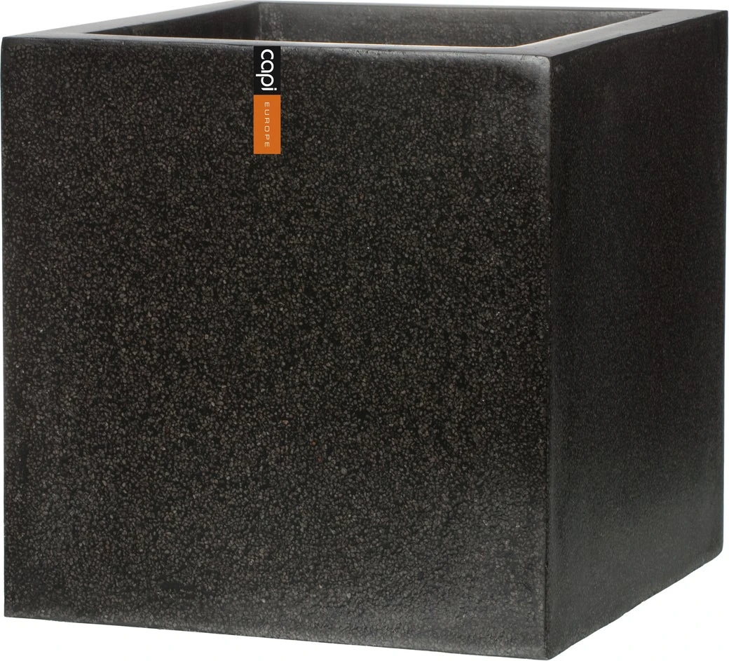 Capi Europe Plantenbak Lux Terrazzo Zwart 30 X 30 X 30 Cm 1 Capi Europe Plantenbak Lux Terrazzo Zwart 30 X 30 X 30 Cm