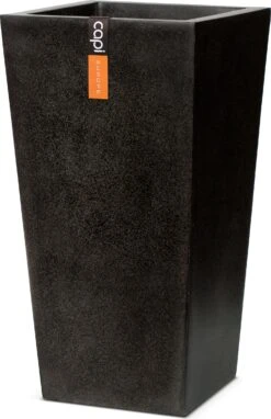 Capi Europe Plantenbak Lux Terrazzo Zwart 32 X 32 X 60 Cm