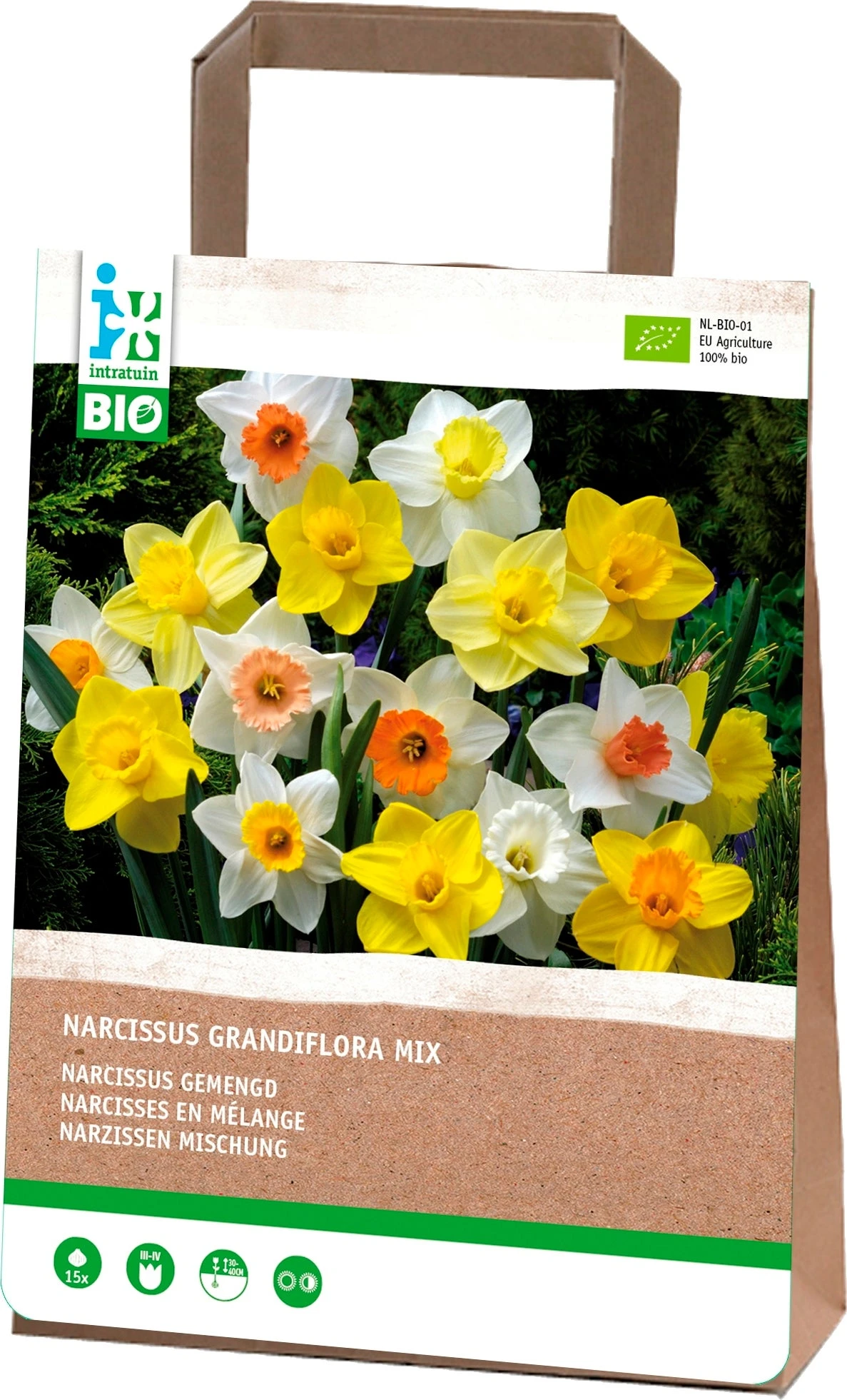 Intratuin Biologische Bloembollen Narcis (Narcissus Grandiflora) Gemengd 15 Stuks 1 Intratuin Biologische Bloembollen Narcis (Narcissus Grandiflora) Gemengd 15 Stuks