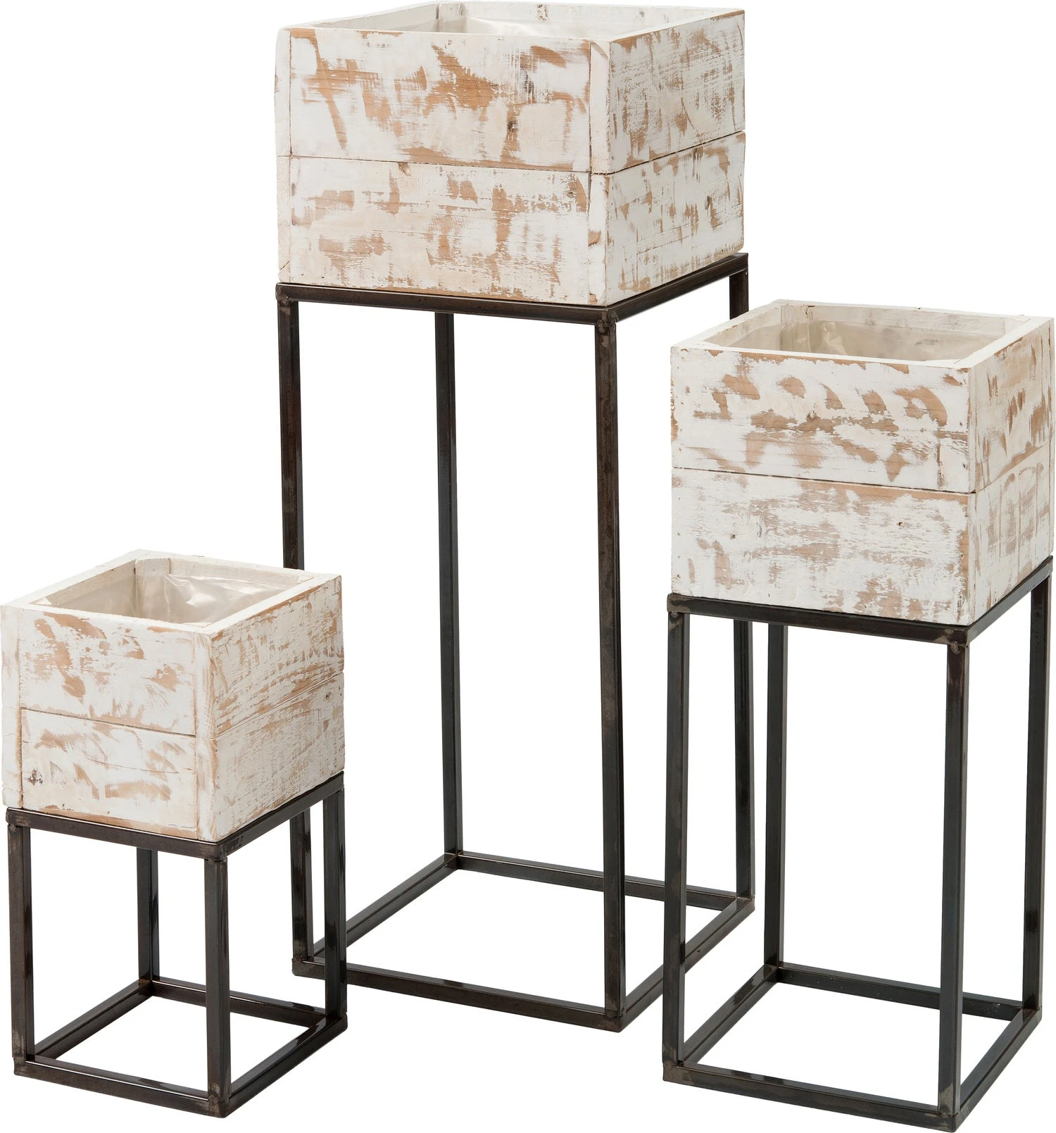 Intratuin Plantenbak Kyra Op Voet Wit / Naturel 18 X 18 X 34 Cm 2 Intratuin Plantenbak Kyra Op Voet Wit / Naturel 18 X 18 X 34 Cm - Afbeelding 2