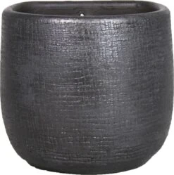 Bela Arte Muur Bloempot Mira Zwart D 16 H 14 Cm