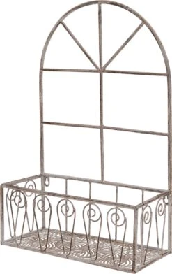 Intratuin Muur Bloempotten Rek Chaikel Grijs 36 X 16 X 56 Cm