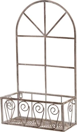 Intratuin Muur Bloempotten Rek Chaikel Grijs 28 X 15 X 50 Cm