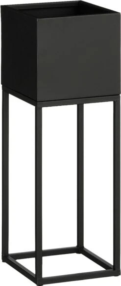 Mica Decorations Plantenbak Op Voet Gerry Zwart 20 X 20 X 58 Cm